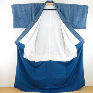 Komon Edo Komon Blue round Flower Silk, Lined Bee Bee Collar Crestless Tailor