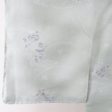 Load image into Gallery viewer, Komon Washing kimono with a lined vase floral pattern light green wide collar polyester 100 % Casual Casual height 158cm beautiful goods