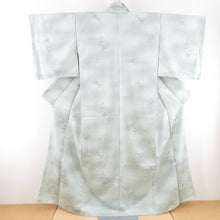 Load image into Gallery viewer, Komon Washing kimono with a lined vase floral pattern light green wide collar polyester 100 % Casual Casual height 158cm beautiful goods