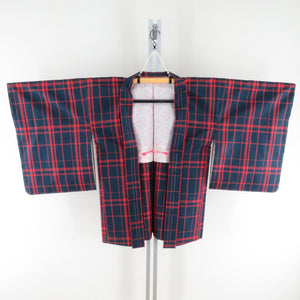 Tsumugi Kimono Ensemble Haori Lattice Popular Lined Bee Bee Collar Bee Bee Bachi Collar Casual Casual Casual Kimono Tailor