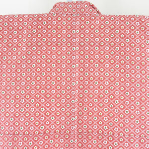 Komon Koume pattern Brown x White Washable Lined wide collar 100 % Casual tailoring Kimono height 162cm beautiful goods