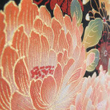 Load image into Gallery viewer, Haori Flower Collection Pure Silk Black x Red Kimono Studio 79cm