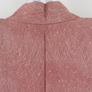 羽織  正絹 タタキ露芝模様 薄茶色 着物コート 着物用 身丈74.5cm 美品