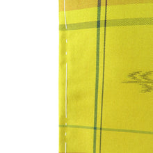 画像をギャラリービューアに読み込む, 紬 着物 琉球柄 燕絣模様 辛子色 袷 バチ衿 正絹 カジュアル着物 仕立て上がり 身丈152cm 美品
