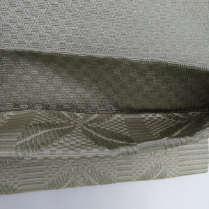 半幅帯 リバーシブル半巾帯 ポリエステル 七宝模様 若芽色 小袋帯 長尺帯 仕立て上がり 日本製 長さ404cm