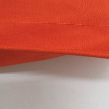 画像をギャラリービューアに読み込む, 名古屋帯 椿柄 辻が花 オレンジ色ｘ赤色 仕立て上がり 着物帯 カジュアル 名古屋仕立て 長さ372cm 美品