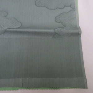 Obiage Pure Silk Green x Yellow x Blue Green Blurry Cloud Land Silk 100 % Casual Formal Length 183cm Beautiful goods