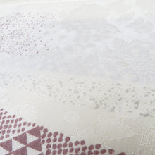 Load image into Gallery viewer, Obi -fried pure silk off -white small pattern ground pattern silk 100 % casual length 182cm