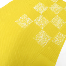 Load image into Gallery viewer, Obiage Pure silk mustard yellow small crest pattern land pattern 100 % casual length 186cm