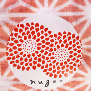 手ぬぐい 手拭いブランド nugoo 拭う 麻の葉 古典柄 薄紅色 綿100％ 注染染め 日本製 未使用
