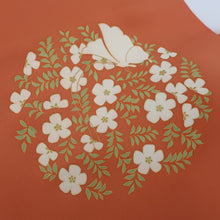 Load image into Gallery viewer, Fabric dyed band nine cun band side Shioze modern butterfly and HakuTatsukihana silk kimono fabric dressmaking Not tailoring Used