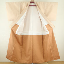 Load image into Gallery viewer, Color-free area Meeting one crumple five-story brainbu Bachi lagard thin brown pure silk tailoring rising kimono body length 153 cm beauty goods