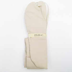 色足袋 23.0cm ベージュ色 無地 底面白色 日本製 たびや 一輪館 綿100％ 4枚こはぜ レディース 女性用 足袋 カジュアル 着付け小物