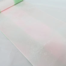 画像をギャラリービューアに読み込む, 反物 振袖用 長襦袢 ピンク・グリーン 色紙に草花 ポリエステル 洗える 本振用 長さ1800cm 未使用品
