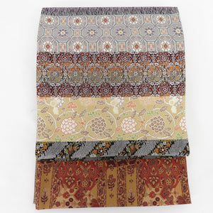 袋帯 切嵌 横段縞 マルチカラー 六通柄 正絹 フォーマル 仕立て上がり 長さ448cm 美品