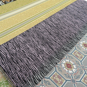 Back belt cut horizontal striped striped six -way pattern pure silk formal tailoring length 448cm beautiful goods