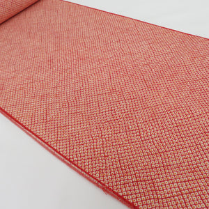 Red Komon Clear Shakukako no Kako Red Pure Silk Kimono Kimono Cougic Court Unable to tailor 1200cm Beautiful goods