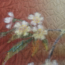 画像をギャラリービューアに読み込む, 袋帯 膨れ 桜 染め柄 赤紫色 お太鼓柄 正絹 セミフォーマル 仕立て上がり 着物帯 長さ452cm