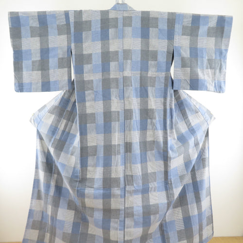 Cotton Kimono Kimono Kimono Kimonomodan Flanel Blue Gray Bee Collar Single Character Casual Tailoring Kimono Star Height 160cm Beauty