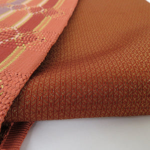 Back band structure Pure silk orange silk pure pure drum pattern casual tailoring kimono length 445cm