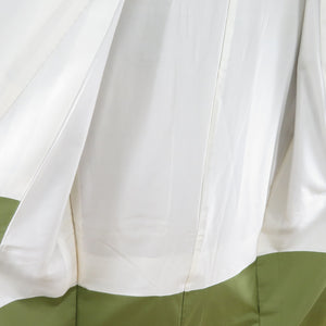 紬 着物 グラデーション 縞 袷 広衿 黄茶色 正絹 カジュアル着物 仕立て上がり 身丈163cm 美品