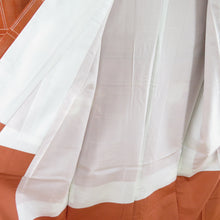 画像をギャラリービューアに読み込む, 紬 着物 薔薇 袷 広衿 橙色 正絹 カジュアル着物 仕立て上がり 身丈165cm 美品