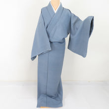 Load image into Gallery viewer, Color Solid Woven Woven Woven Arche Pure Silk Gray Color Lined Collar Character Kimono Formal Tailor Railing Kimono 162cm Beautiful goods