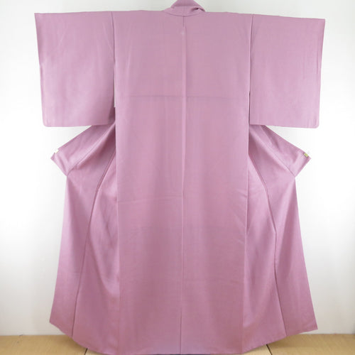 Color Solid Woven Woven Woven Pure Pure Silk Purple Lined Lined Lined Collar Nanba Hanabishi Crest One Crest Semi Formal Tailoring Kimono Studio 157cm Beautiful goods