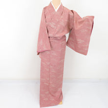 Load image into Gallery viewer, Komon Ryusui and Silk Pure Silk Red Purple Bachi Collar Lined Casual Tailoring Kimono 160cm Beautiful goods