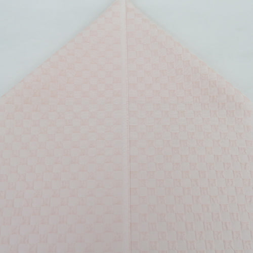 半衿 織り屋 糸り 糸利 半襟 市松柄 薄ピンク色 ふくれ入り 日本製 京都 丹後 和装小物 長さ110cm