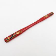 Load image into Gallery viewer, Hair ornaments / Kanzashi front comb set red plum bamboo hairpin