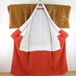 Visitors Absided sentence Brown lined wide collar silk without silk crest tailored