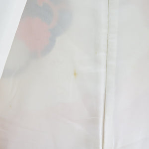 振袖 刺繍 箔 雲に菊文様 正絹 袷 広衿 橙・ベージュ色 成人式 卒業式 フォーマル 仕立て上がり着物 身丈167cm