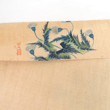 Load image into Gallery viewer, Nagoya Obi Hempa Land Summer Azami Dyeing Purpose Palate Kinglike Taiko Taiko Pattern Tailoring Kimono Back Length 345cm
