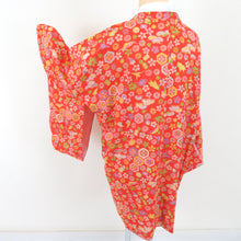 Load image into Gallery viewer, Road Antique Court Silk Pure Silk Orange Retro Taisho Roman Kimono Kimono 81cm