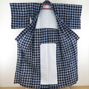 Yukata squeezing for women Yukata A blue Ichimatsu -pine Bun Matsunomitsu Summer Matsukami Ladies Tailor