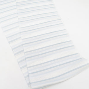 Half -collar woven woven yarn -a -collar striped pattern Light blue white Japanese Kyoto Tango kimono length 110cm