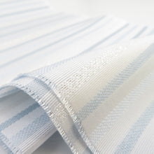 Load image into Gallery viewer, Half -collar woven woven yarn -a -collar striped pattern Light blue white Japanese Kyoto Tango kimono length 110cm