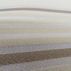 Half -collar woven woven yarn -a -collar striped light yellow light brown Japanese Kyoto Tango kimono length 110cm