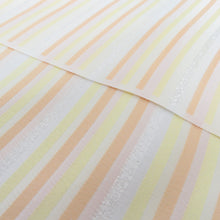 Load image into Gallery viewer, Half -collar woven woven yarn -a -collar striped light yellow thin orange color in Japan Kyoto Tango Kimono Length 110cm