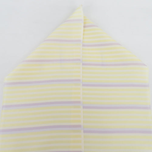 Clearing accessory half -collar woven shop thread yarn sarsted semi -collar striped light yellow thin pulpur color in Japan Kyoto Tango kimono accessories