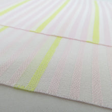 Load image into Gallery viewer, Half -collar woven yarn -a -collar striped pink pink colored Japanese Kyoto Tango kimono length 110cm