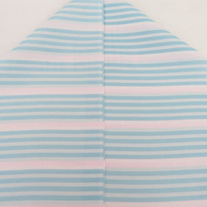 半衿 織り屋 糸り 糸利 半襟 縞 薄ブルー色 薄ピンク色 日本製 京都 丹後 和装小物 長さ110cm