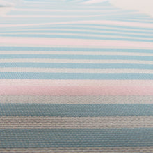 Load image into Gallery viewer, Half -collar woven woven yarn -co -collar striped light blue light blue light pink in Japan Kyoto Tango kimono length 110cm
