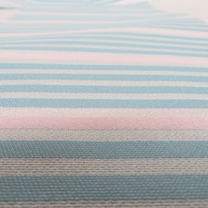 半衿 織り屋 糸り 糸利 半襟 縞 薄ブルー色 薄ピンク色 日本製 京都 丹後 和装小物 長さ110cm