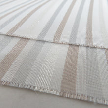 Load image into Gallery viewer, Half -collar woven yarn -co -collar striped thin gray light gray color light brown -colored silver thread in Japan Tango Japanese accessories length 110cm