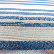 Load image into Gallery viewer, Half -collar woven woven yarn -a -collar striped blue light blue Japanese Kyoto Tango kimono length 110cm