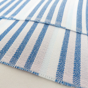 Half -collar woven woven yarn -a -collar striped blue light blue Japanese Kyoto Tango kimono length 110cm