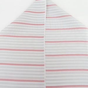 半衿 織り屋 糸り 糸利 半襟 縞 薄グレー色 薄ピンク色 日本製 京都 丹後 和装小物 長さ110cm