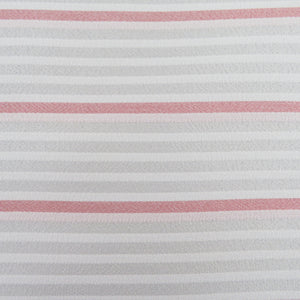 Half -collar woven yarn thread yarn half -collar striped thin gray light pink color in Japan Kyoto Tango kimono length 110cm